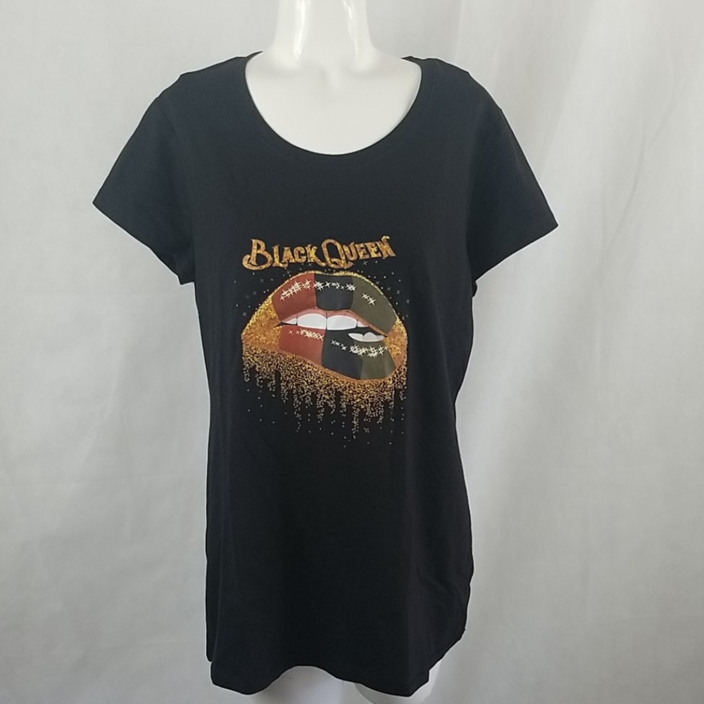 Black Queen Lips Shirt
